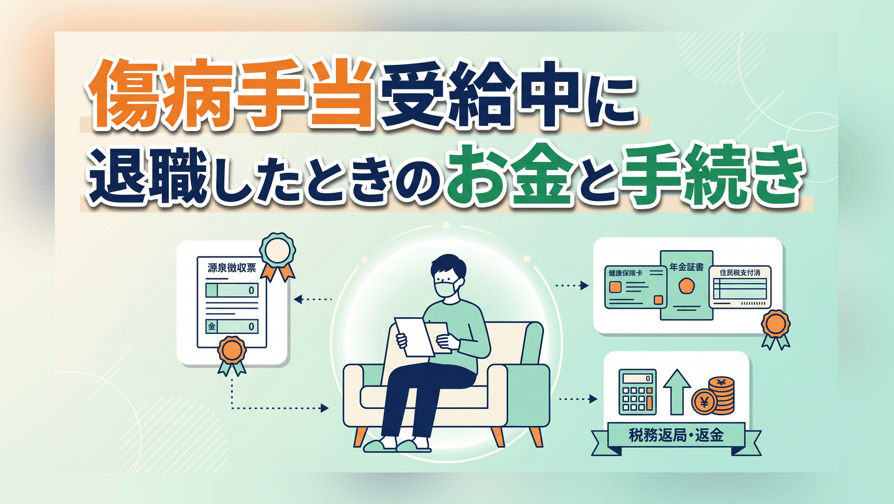 傷病手当受給中の退職後〜源泉徴収票・確定申告・住民税
