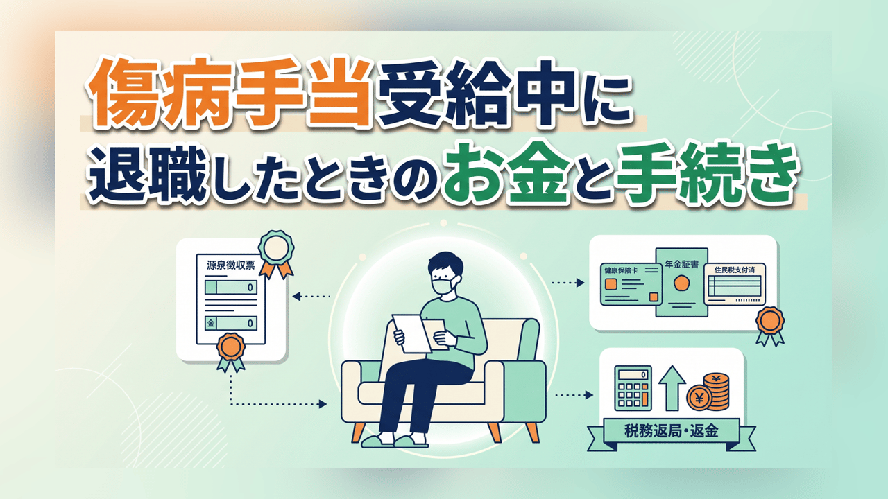 傷病手当受給中の退職後〜源泉徴収票・確定申告・住民税