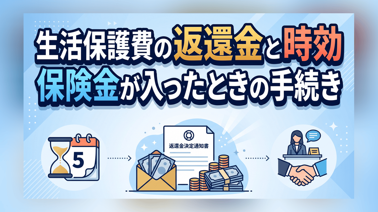 生活保護費の返還金と時効〜保険金が入ったときの手続き