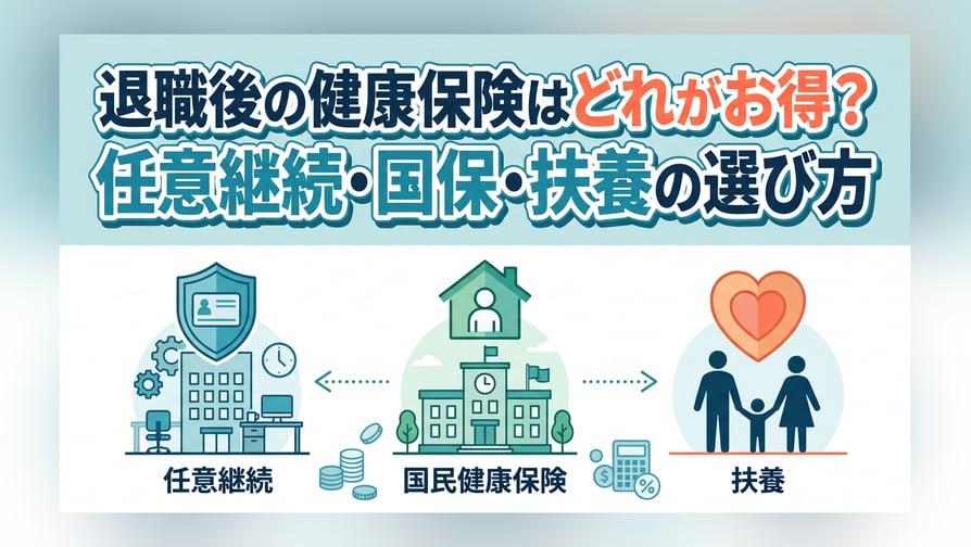 退職後の健康保険はどれがお得？任意継続・国保・扶養の選び方