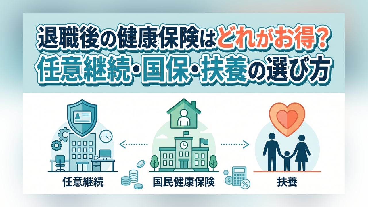 退職後の健康保険はどれがお得？任意継続・国保・扶養の選び方