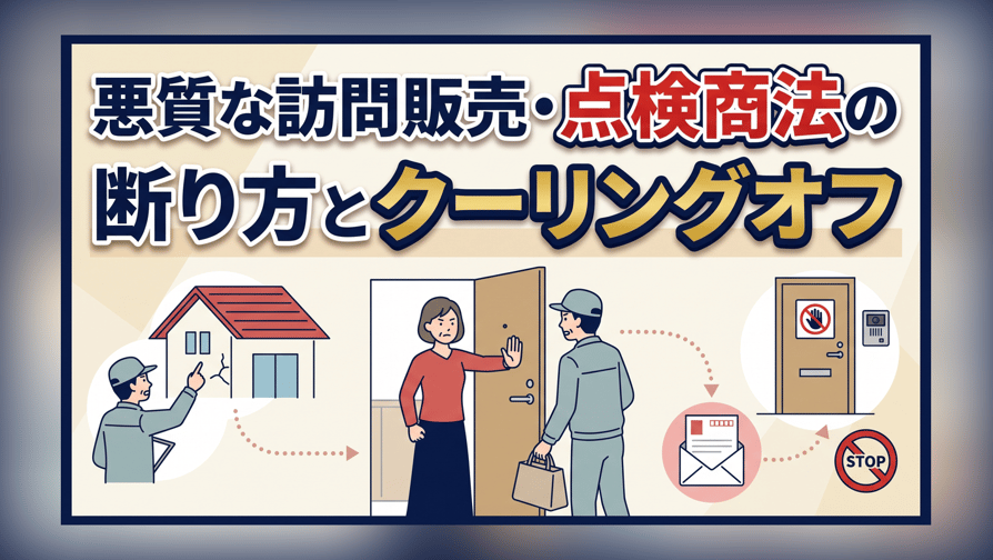 悪質な訪問販売・点検商法の断り方とクーリングオフ