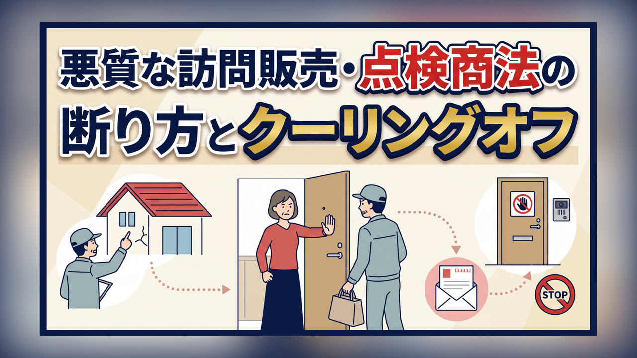 悪質な訪問販売・点検商法の断り方とクーリングオフ