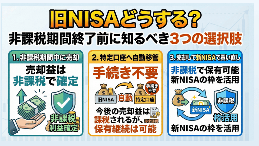 旧NISAどうする？非課税期間終了前に知るべき3つの選択肢