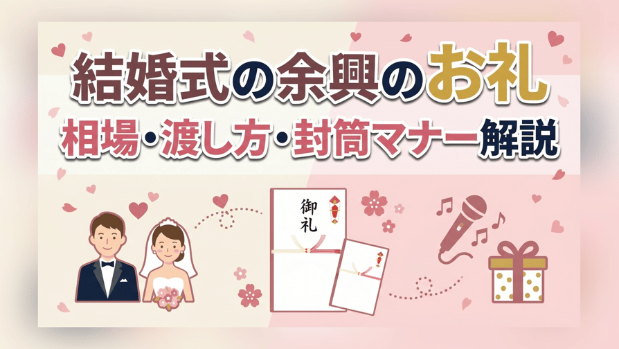 結婚式の余興のお礼 - 相場・渡し方・封筒マナー解説