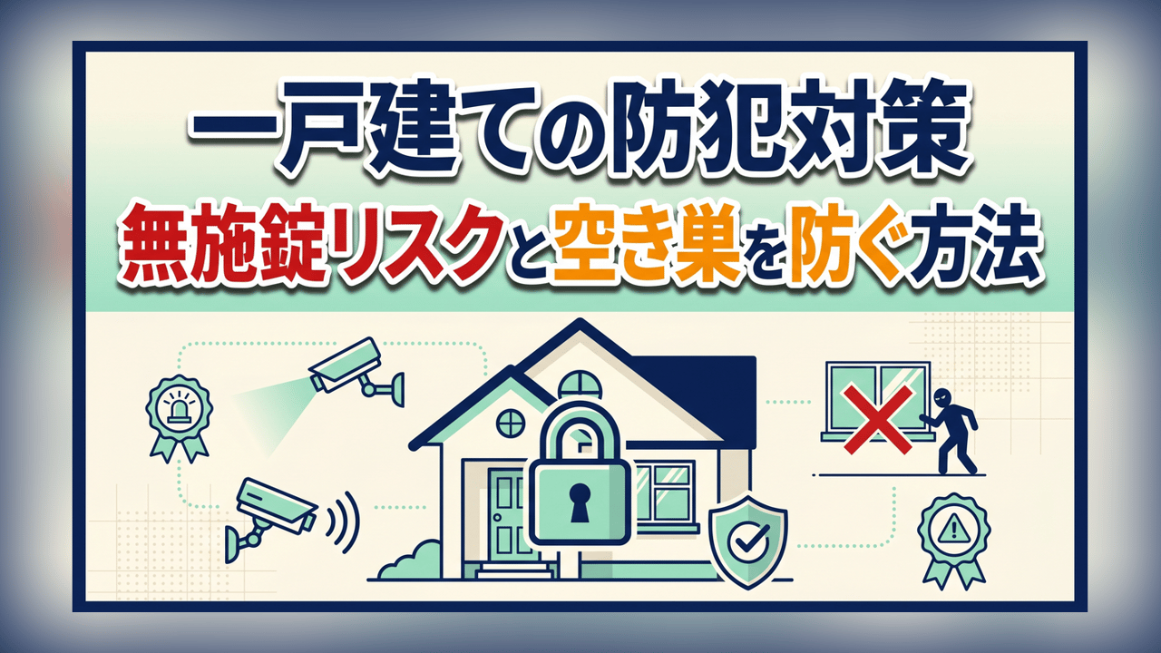 一戸建ての防犯対策〜無施錠リスクと空き巣を防ぐ方法