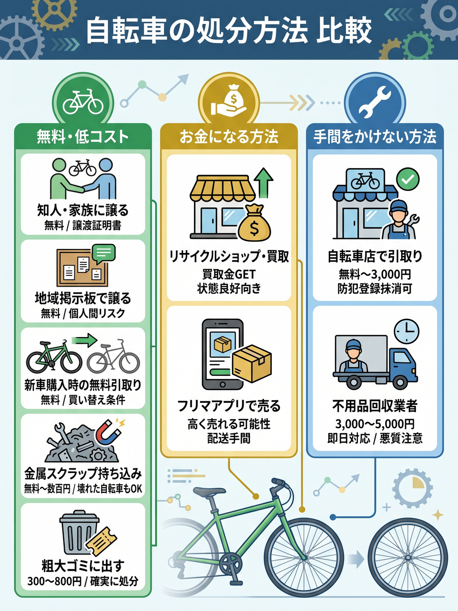 自転車処分 大田区】自転車の処分方法6選│お悩み別に処分方法をプロが解説！