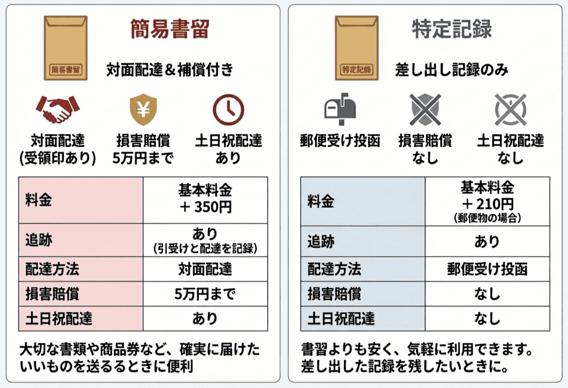 簡易 書留 速達 併用