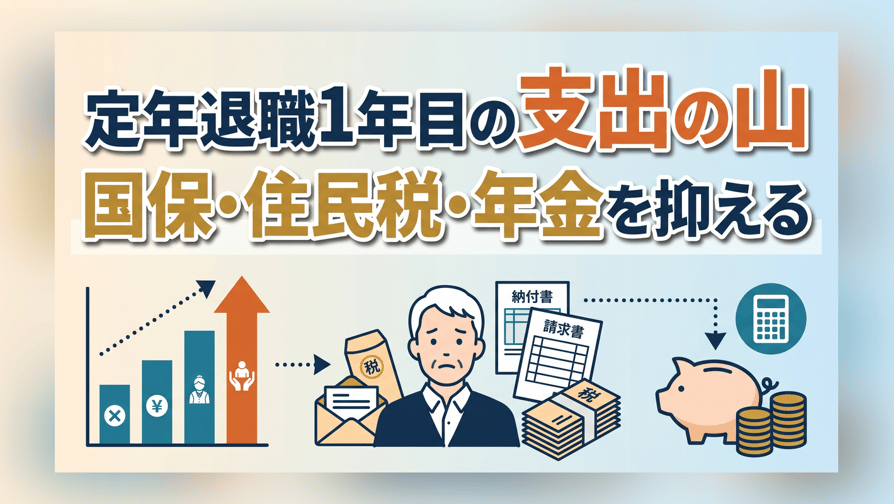 定年退職1年目の支出の山〜国保・住民税・年金を抑える