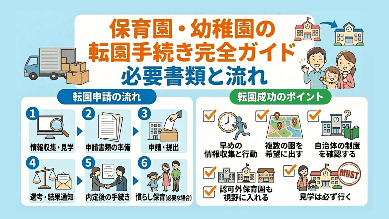 保育園・幼稚園の転園手続き完全ガイド - 必要書類と流れ