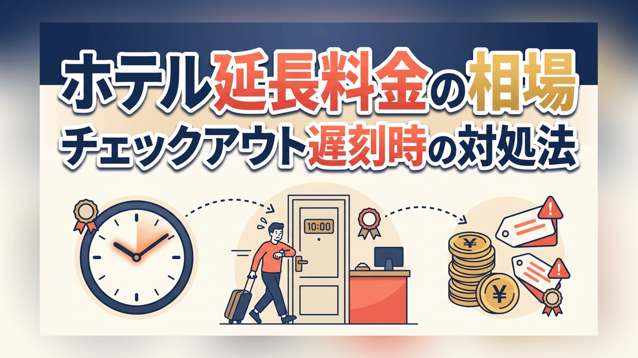 ホテル延長料金の相場〜チェックアウト遅刻時の対処法