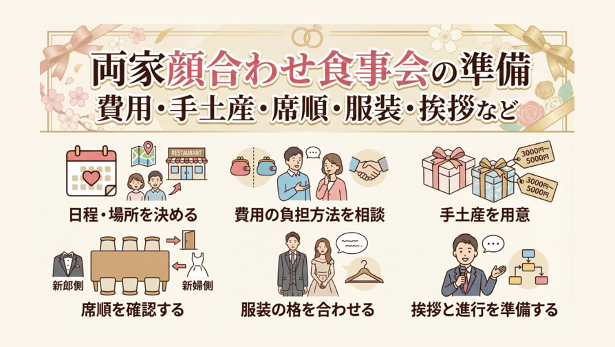 両家顔合わせ食事会の準備 - 費用・手土産・席順・服装・挨拶など