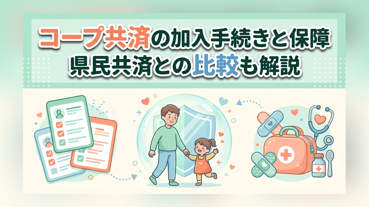 コープ共済の加入手続きと保障 - 県民共済との比較も解説