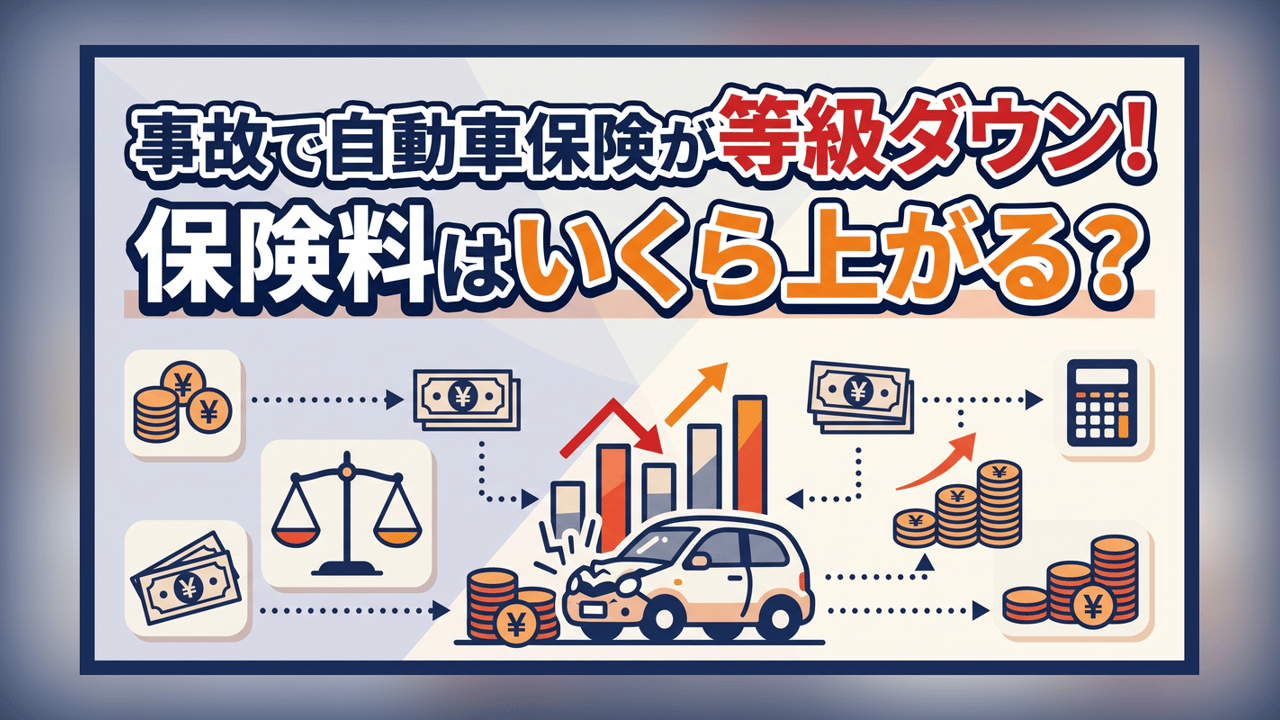 事故で自動車保険が等級ダウン！保険料はいくら上がる？