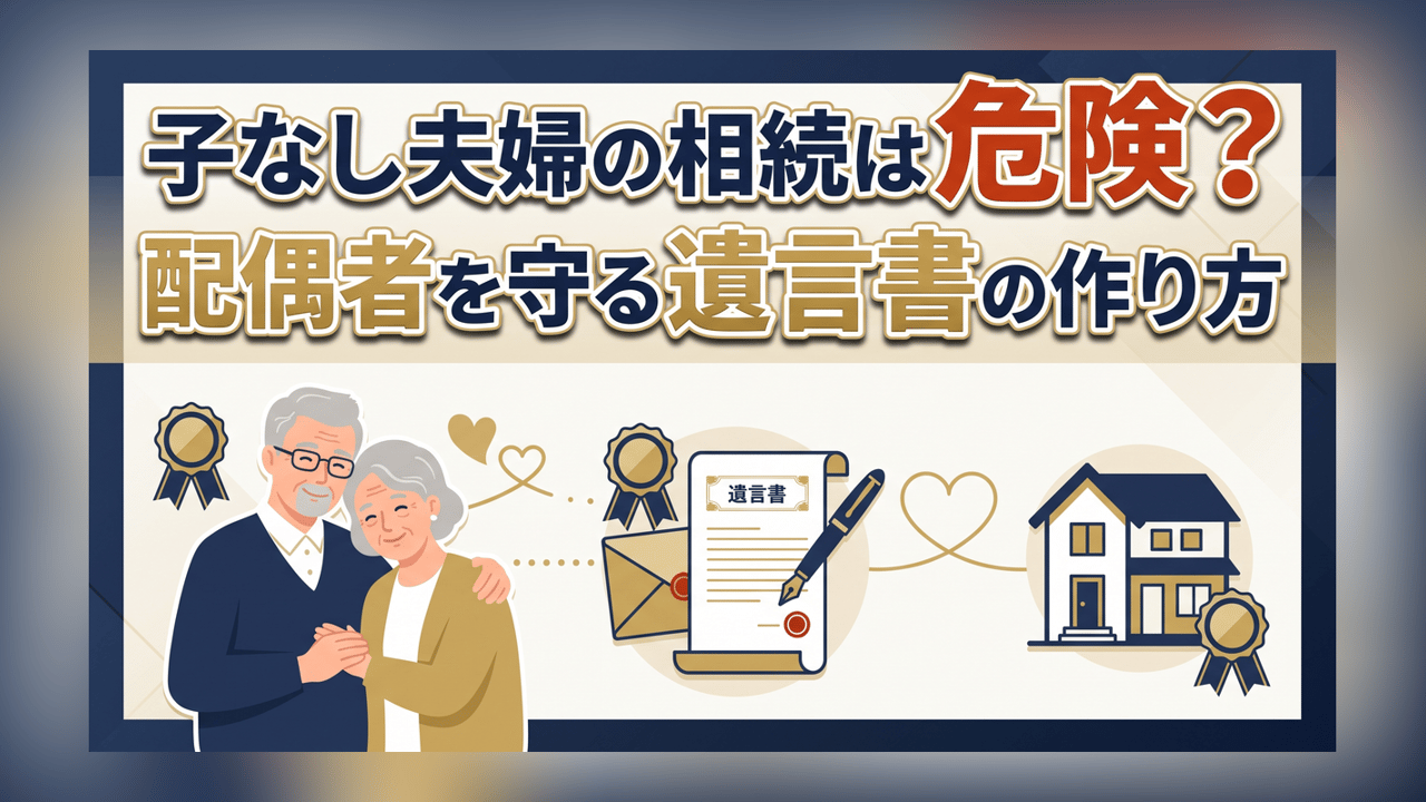 子なし夫婦の相続は危険？配偶者を守る遺言書の作り方