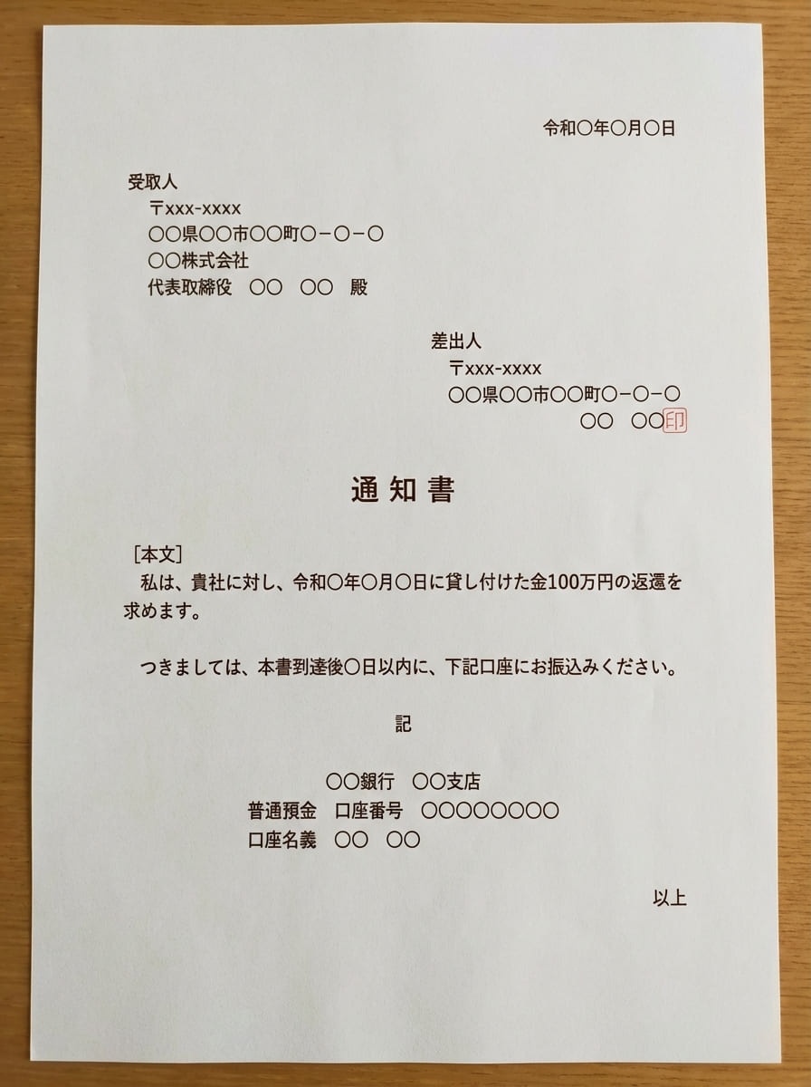 内容 証明 と は