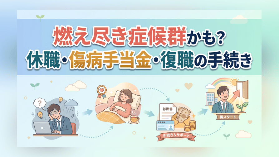 燃え尽き症候群かも？休職・傷病手当金・復職の手続き