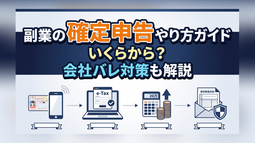 副業の確定申告やり方ガイド - いくらから？会社バレ対策も解説