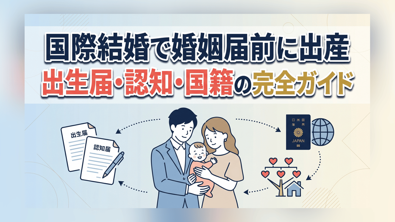 国際結婚で婚姻届前に出産〜出生届・認知・国籍の完全ガイド