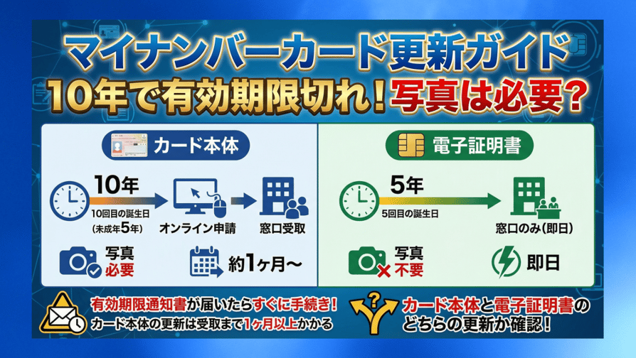 マイナンバーカード更新ガイド〜10年で有効期限切れ！写真は必要？
