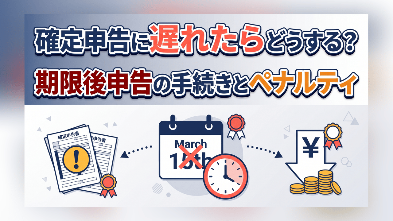 確定申告に遅れたらどうする？期限後申告の手続きとペナルティ