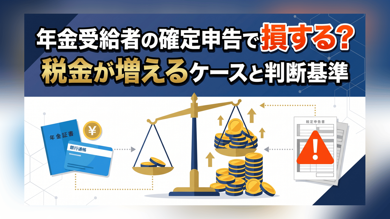 年金受給者の確定申告で損する？税金が増えるケースと判断基準