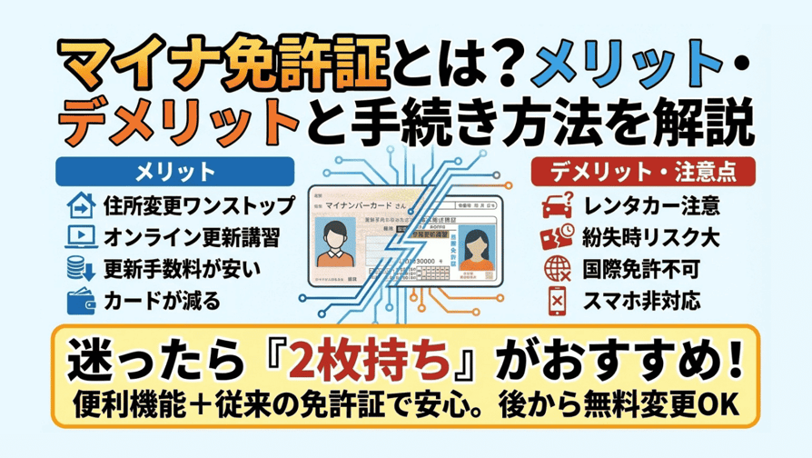 マイナ免許証とは？メリット・デメリットと手続き方法を解説
