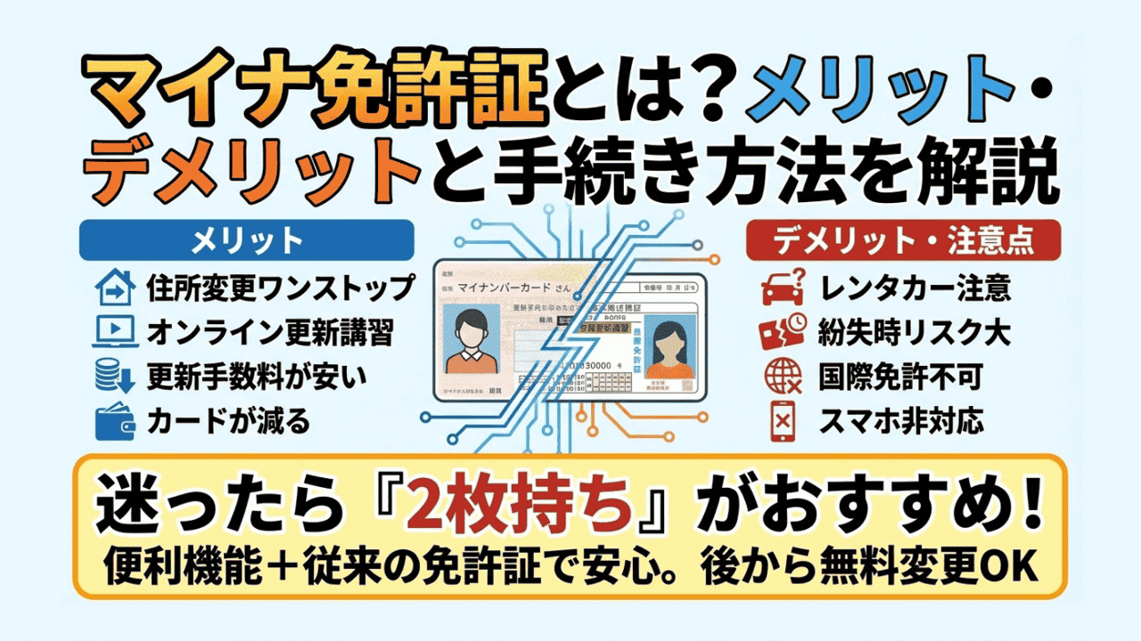 マイナ免許証とは？メリット・デメリットと手続き方法を解説
