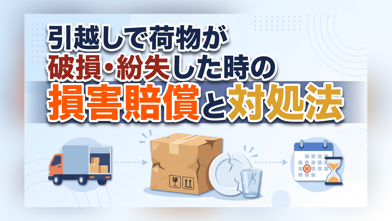 引越しで荷物が破損・紛失した時の損害賠償と対処法