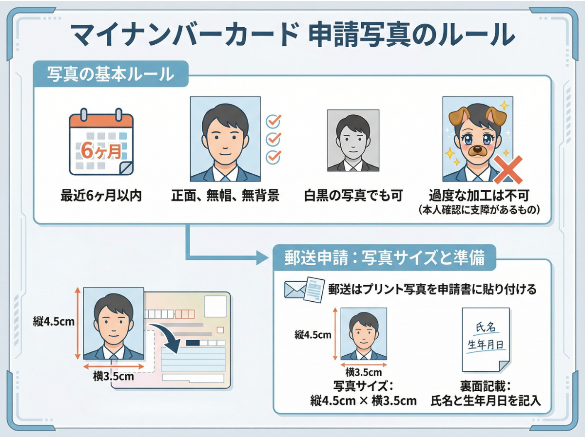 マイナンバーカードの写真の撮り方〜サイズ・スマホ撮影・NG例まで 