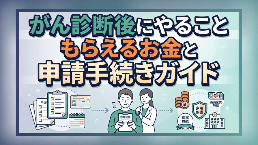 がん診断後にやること・もらえるお金と申請手続きガイド