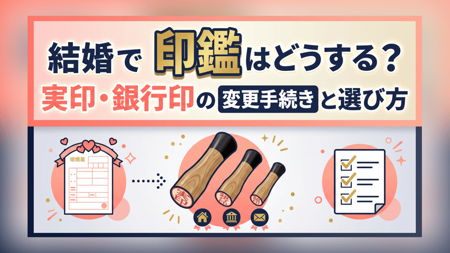 結婚で印鑑はどうする？実印・銀行印の変更手続きと選び方