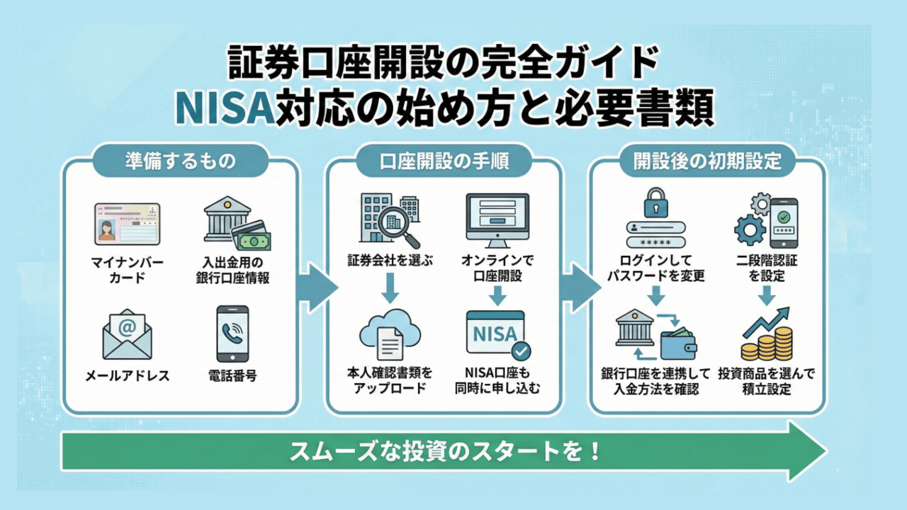 証券口座開設の完全ガイド - NISA対応の始め方と必要書類