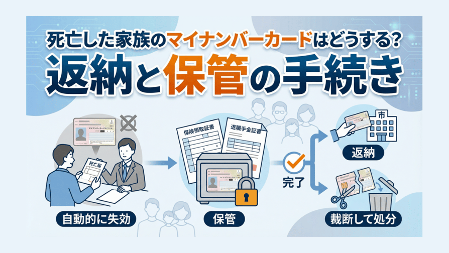 死亡した家族のマイナンバーカードはどうする？返納と保管の手続き