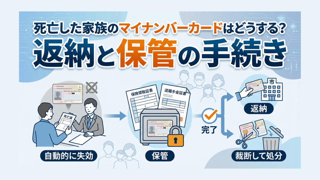 死亡した家族のマイナンバーカードはどうする？返納と保管の手続き