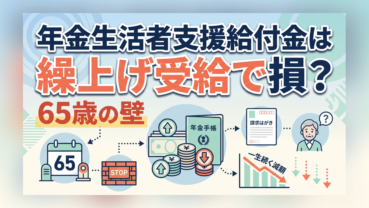 年金生活者支援給付金は繰上げ受給で損？65歳の壁