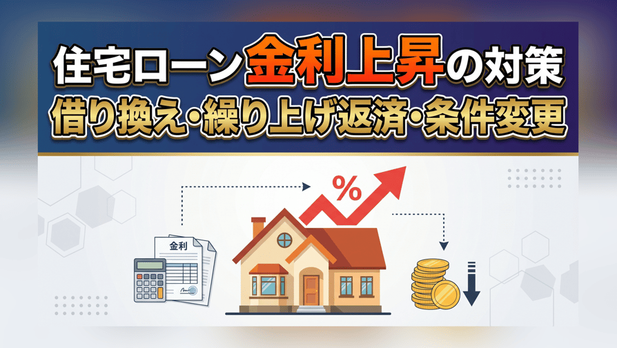 住宅ローン金利上昇の対策〜借り換え・繰り上げ返済・条件変更