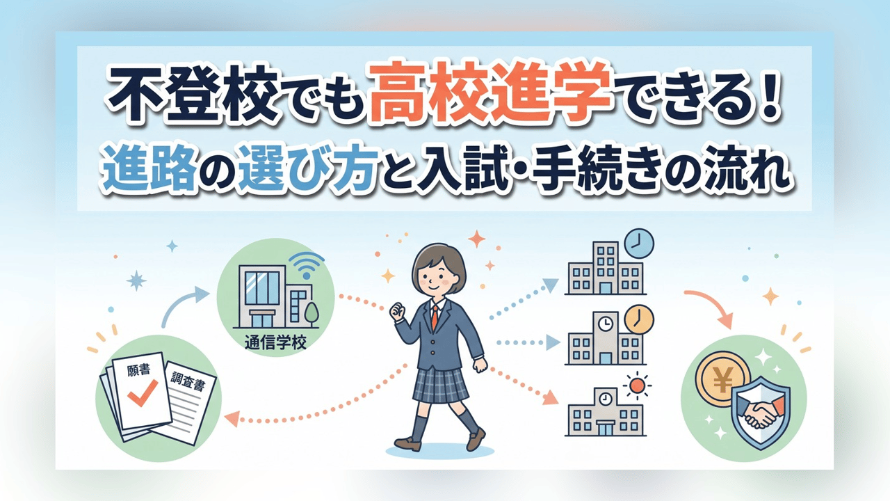 不登校でも高校進学できる！進路の選び方と入試・手続きの流れ