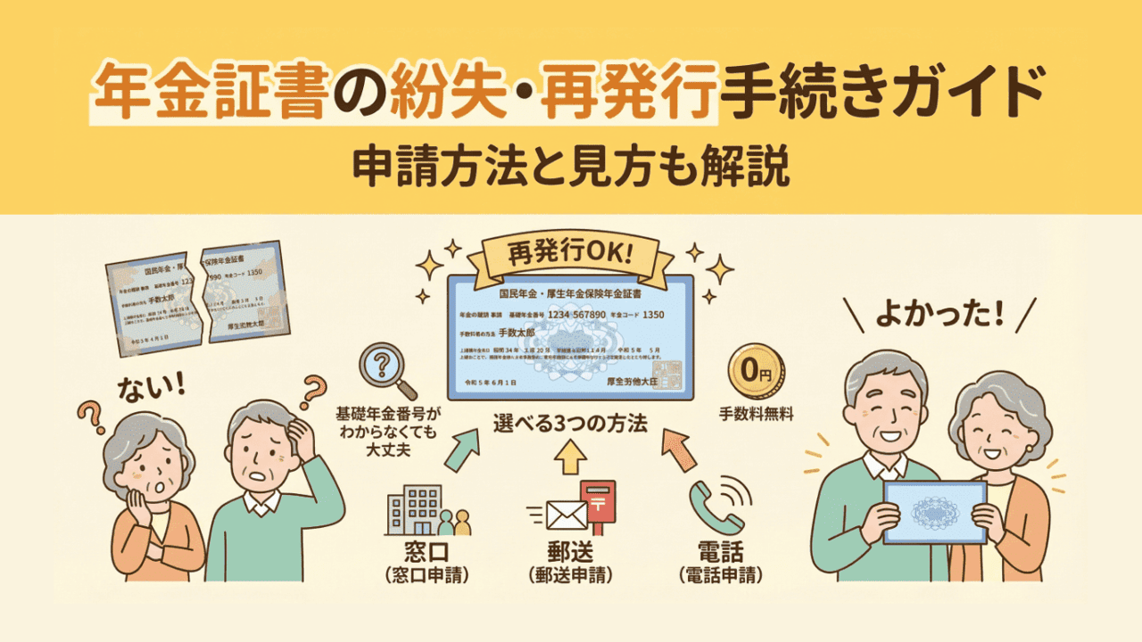 年金証書をなくしたときの再発行(再交付)手続きガイド
