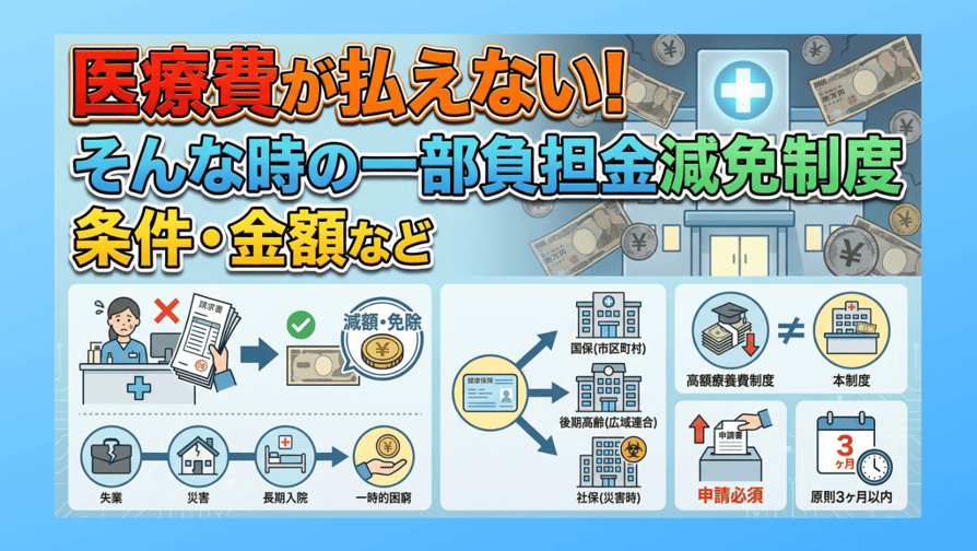 医療費が払えない！そんな時の一部負担金減免制度〜条件・金額など