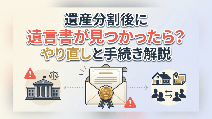 遺産分割後に遺言書が見つかったら？やり直しと手続き解説