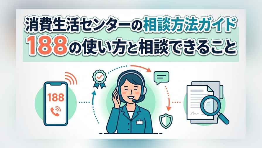 消費生活センターの相談方法ガイド〜188の使い方と相談できること