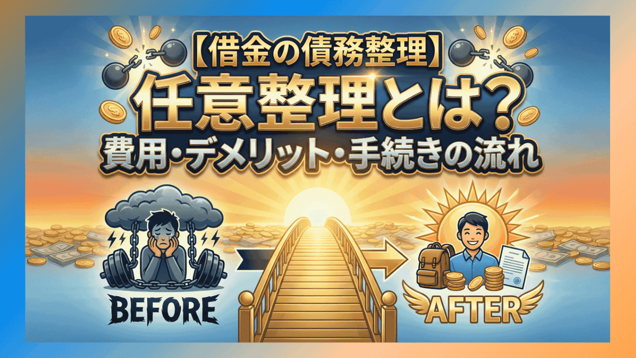 【借金の債務整理】任意整理とは？費用・デメリット・手続きの流れ