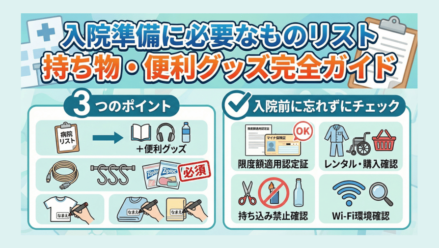 入院準備に必要なものリスト - 持ち物・便利グッズ完全ガイド