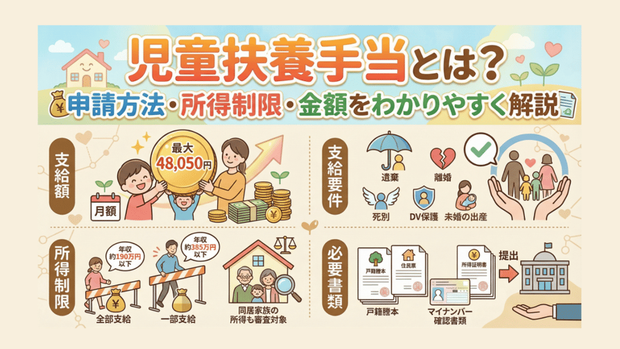 児童扶養手当とは？申請方法・所得制限・金額をわかりやすく解説