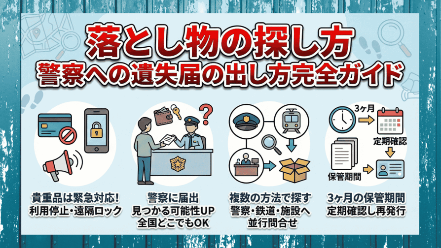 落とし物の探し方・警察への遺失届の出し方完全ガイド