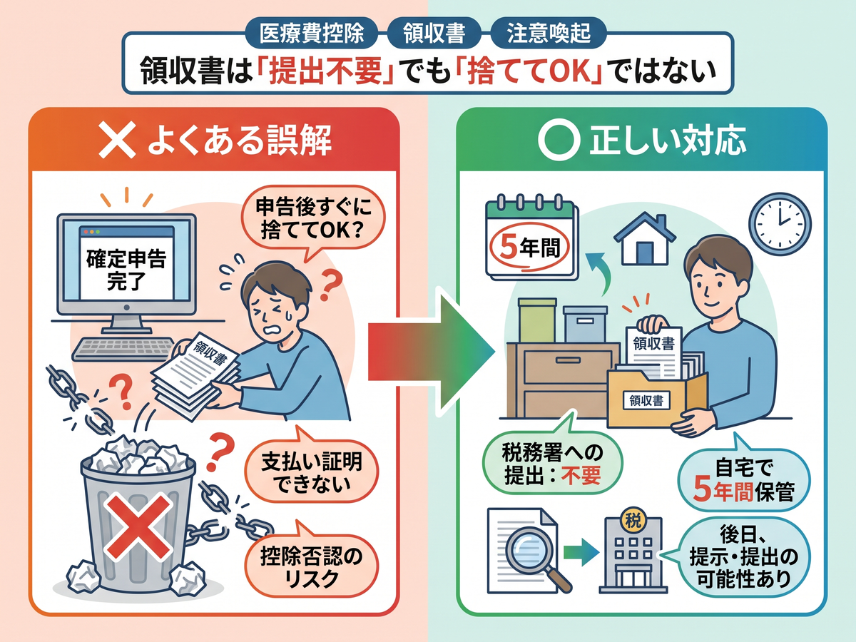 医療 費 控除 領収 書 保存 期間