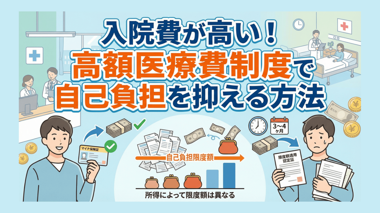 入院費が高い！高額医療費制度で自己負担を抑える方法