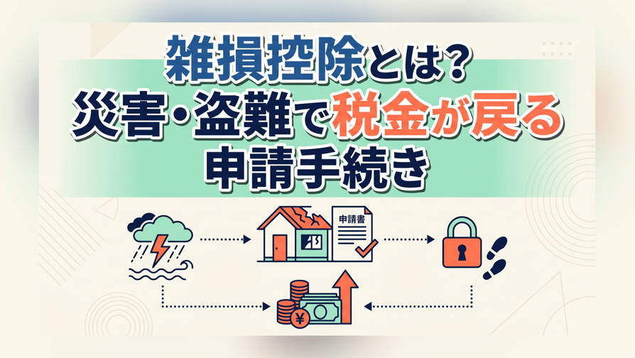 雑損控除とは？災害・盗難で税金が戻る申請手続き