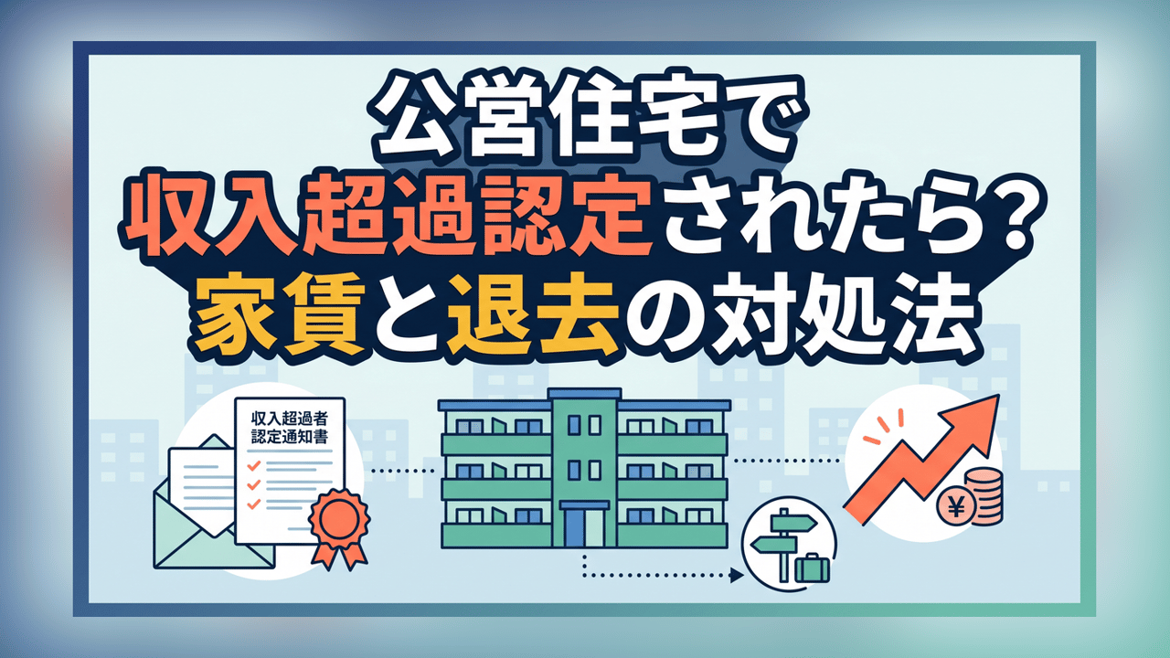 公営住宅で収入超過認定されたら？家賃と退去の対処法
